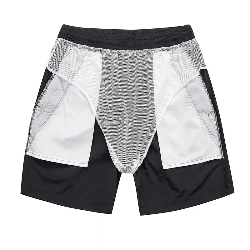 Pantalones cortos de running para hombre con pantalones interiores de malla y bolsillos con cremallera – Nikoas