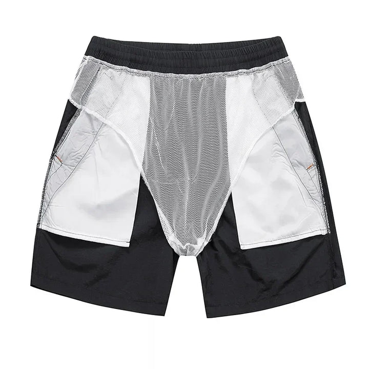 Pantalones cortos de running para hombre con pantalones interiores de malla y bolsillos con cremallera – Nikoas