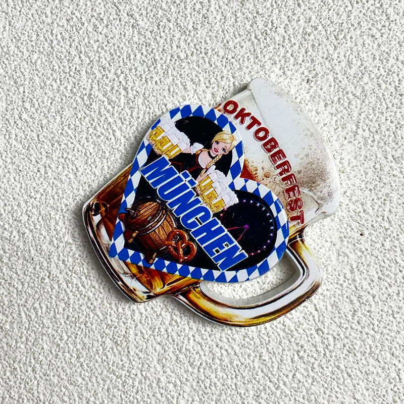 Refrigerator Magnet "Munich 3D" – Bavaria Magnet (1+1 Free) Oktoberfest 2025