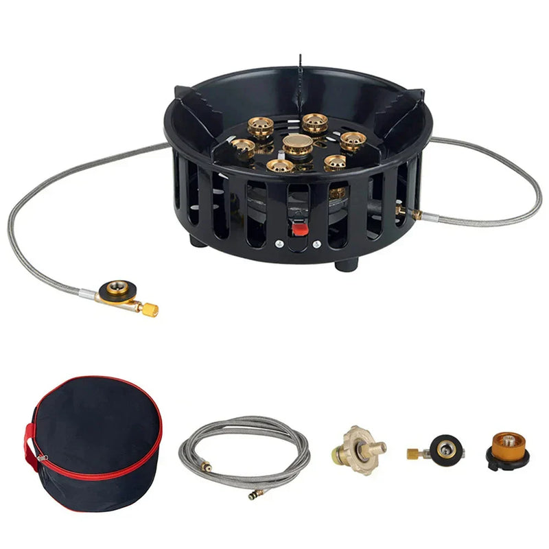 7-core portable camping gas stove with electronic ignition – Kael