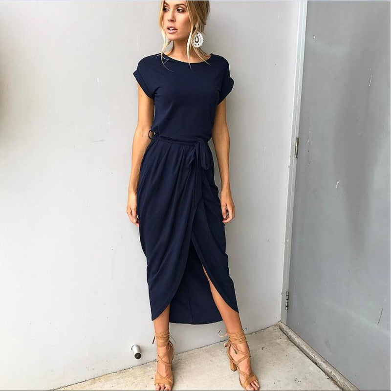 Maxi Dress with Slit - Selene