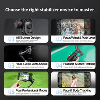 3-Achsen Smartphone Gimbal Stabilisator mit AI-Tracking und Gesichtserkennung – Alvion