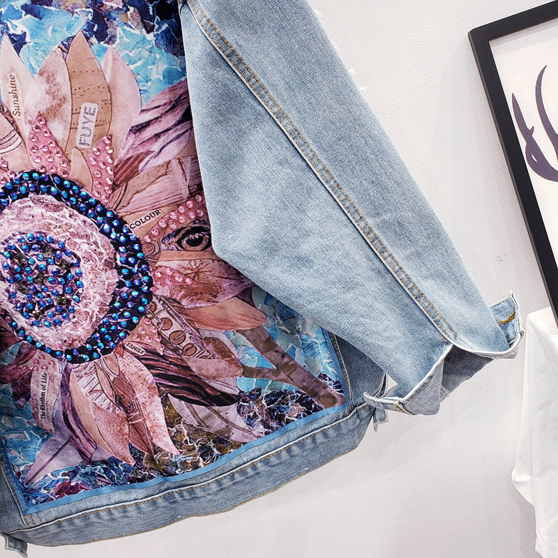 Oversized dame jeansjakke - Lynn