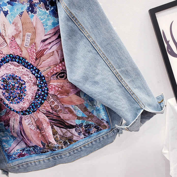 Oversized dame jeansjakke - Lynn