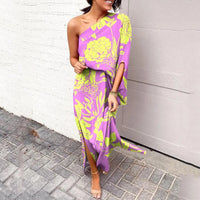 Dress with Diagonal Shoulder Seam - Mila