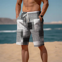 Pantalones cortos de playa para hombre algodón estampado 3D transpirable look de verano - Jamal