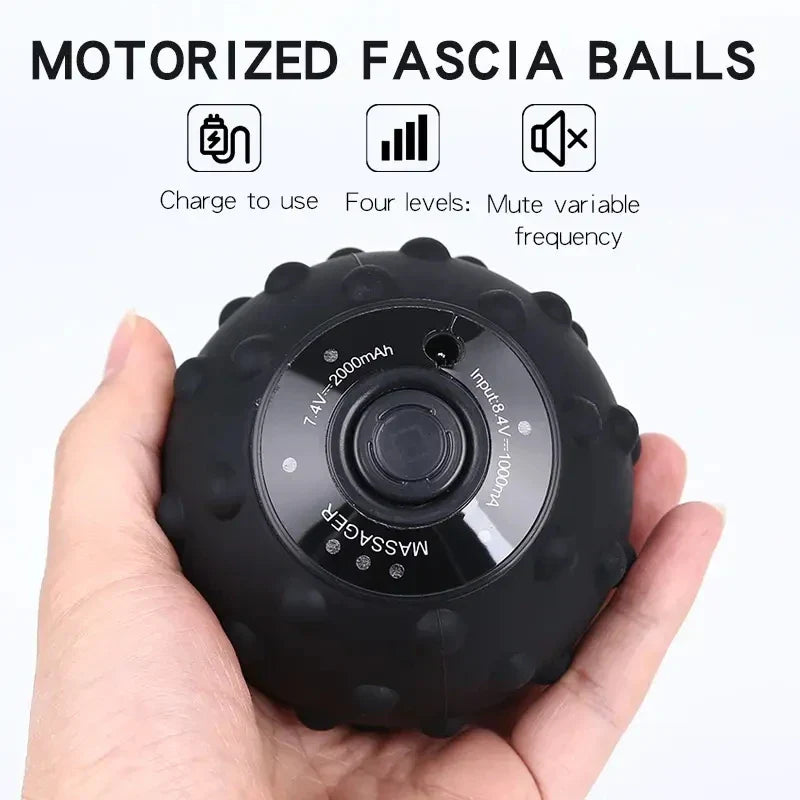 4-Gang Vibrationsmassageball mit Wärmebehandlung und strukturiertem Oberflächen – FlexiRoll