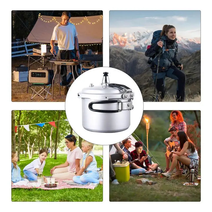 Camping-Druckkochtopf aus Aluminiumlegierung tragbares Outdoor-Kochgeschirr – TrailMate