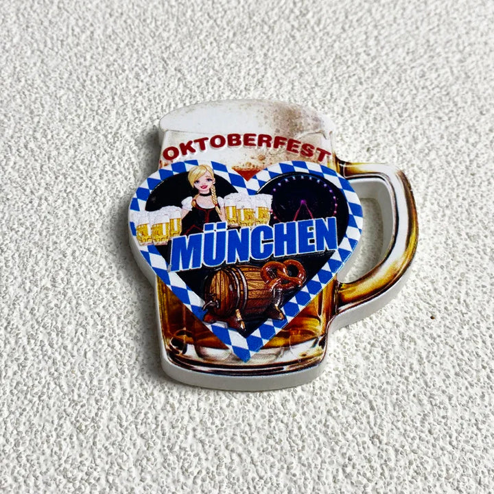 Refrigerator Magnet "Munich 3D" – Bavaria Magnet (1+1 Free) Oktoberfest 2025