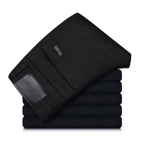 Herre Straight Fit Jeans i sort med stretch – Milan
