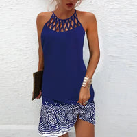 Trendiges Sommer-Tunikakleid mit Ethno-Print & Spaghettiträgern – Kiara