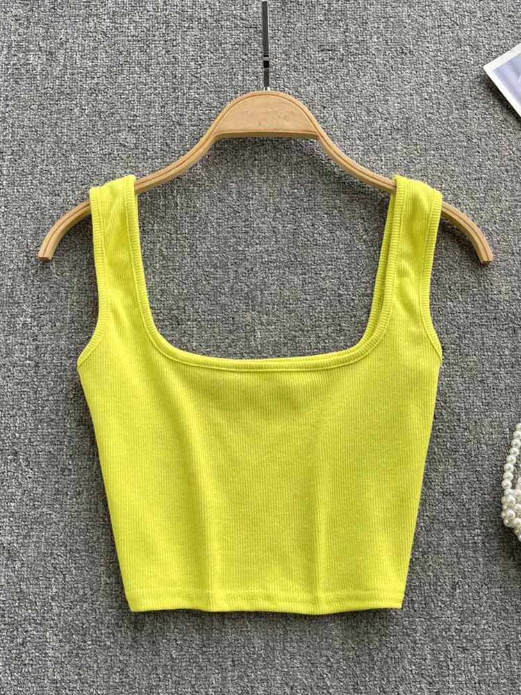 Seamless Crop Top in Solid Color – Zayra