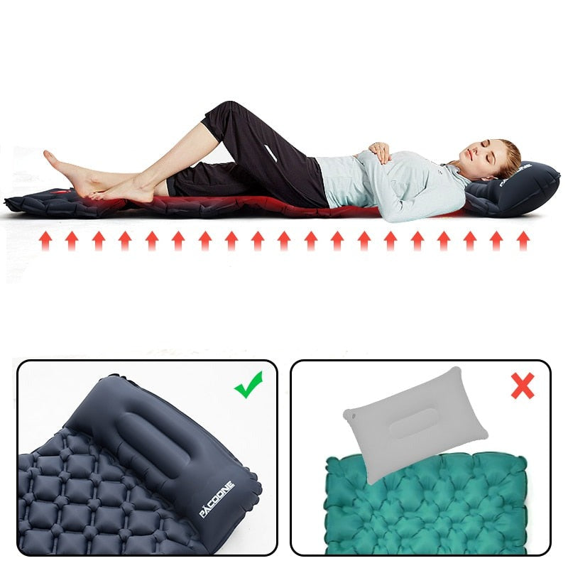 Ultralight Waterproof Sleeping Pad with Integrated Pump – AirRest