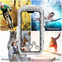 Vanntett dykkekapsling for iPhone med 40 m dybdebeskyttelse og berøringskontroll – AquaShield