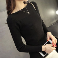Women's knitted sweater with boat neckline – Maris