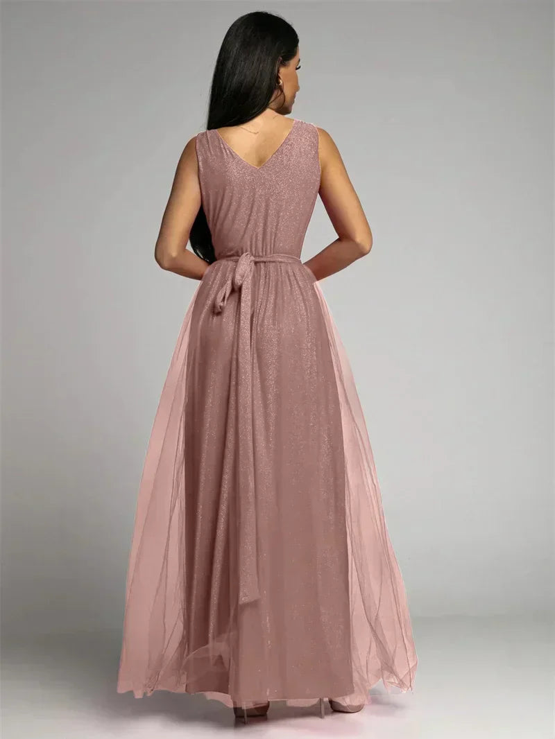 Stylish V-Neck Dress - Mindy