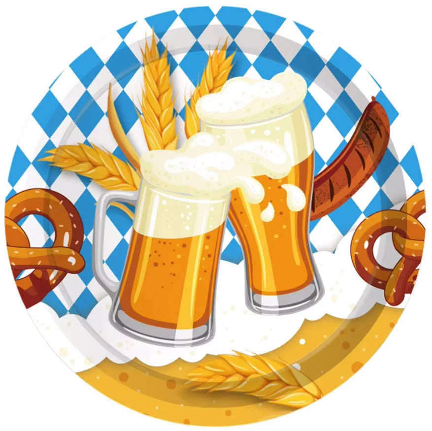 Engangsfestservise sett i Oktoberfest-design – WeizenFreude Oktoberfest 2025