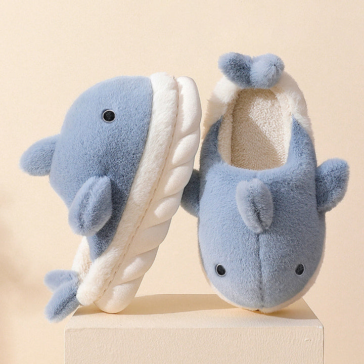 Weiche Plüsch-Hai Hausschuhe - SnugShark