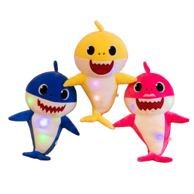 Syngende hai-bamse med musikk og lys – GlowShark