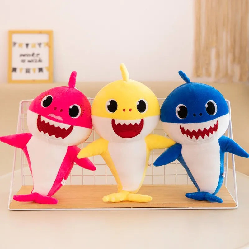Syngende hai-bamse med musikk og lys – GlowShark