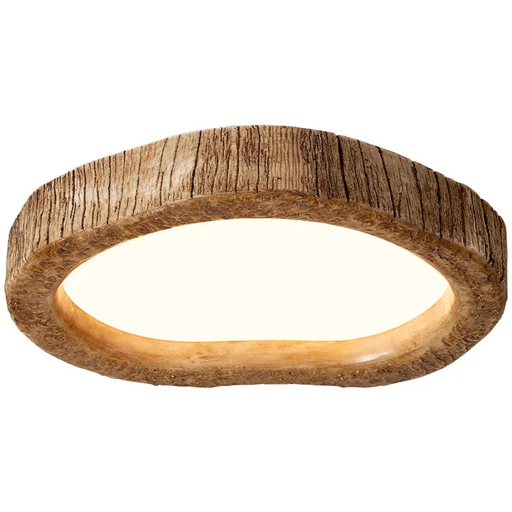 Rustikale LED-Deckenleuchte mit Holzoptik - Auralog