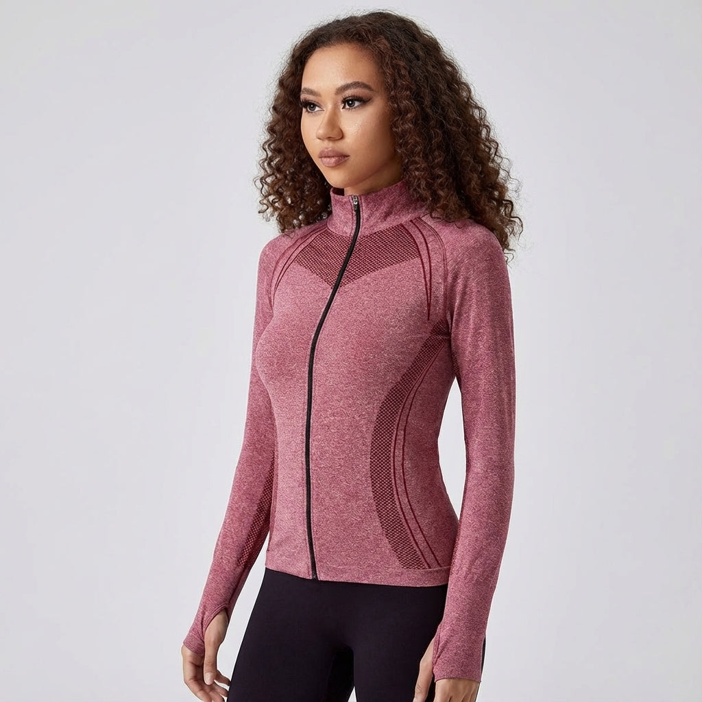 Slim Fit Sportjacke Mit Reißverschluss - Jasmine