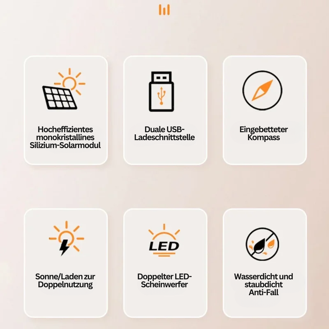 Solar-powered power bank with flashlight – SolarCharge Pro