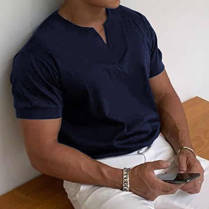 Men's Slim Fit V-Neck T-Shirt - Athletic Style for the Season 6