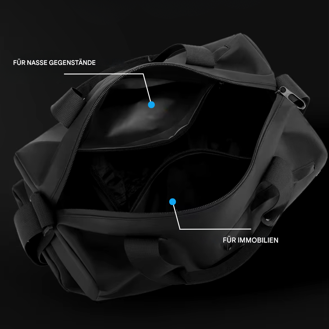 Bolsa deportiva impermeable con compartimento para zapatos – FlexBag Pro