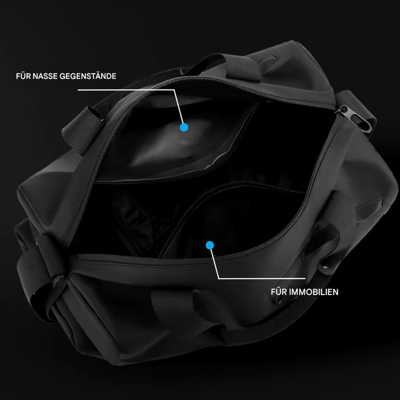 Bolsa deportiva impermeable con compartimento para zapatos – FlexBag Pro