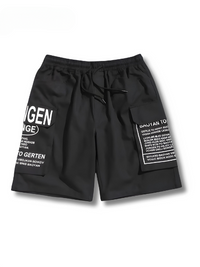 Pantalones cortos de verano para hombre con estampado de letras estilo callejero - Milán