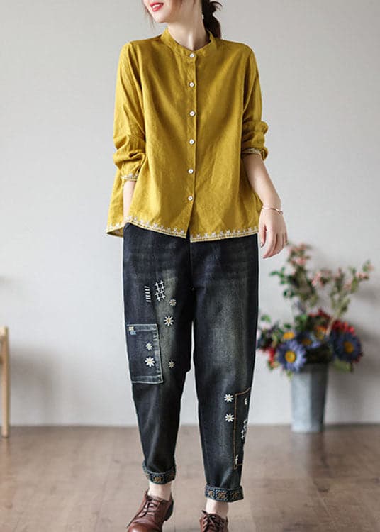 Women's Embroidered Autumn Top – Yara