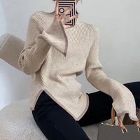 Women's Sweater with High Collar – Selina