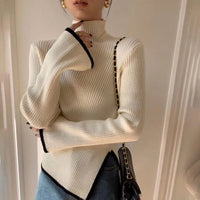 Women's Sweater with High Collar – Selina