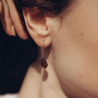Pendientes de piedra preciosa gotas naturales – Serenella