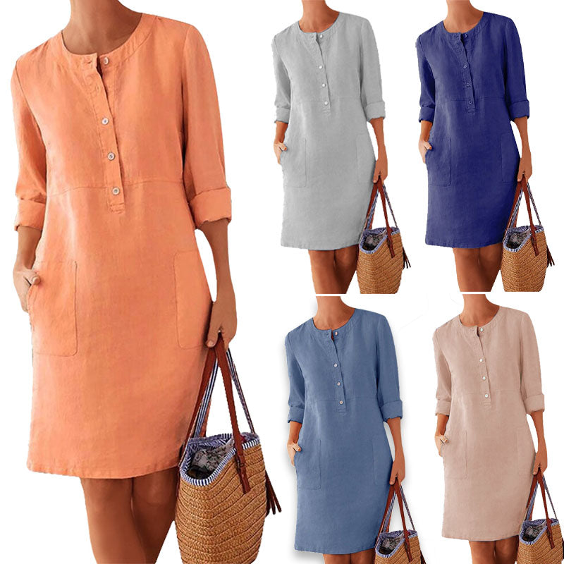 Vestido de verano aireado con color fresco – Nika