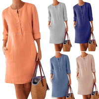 Vestido de verano aireado con color fresco – Nika