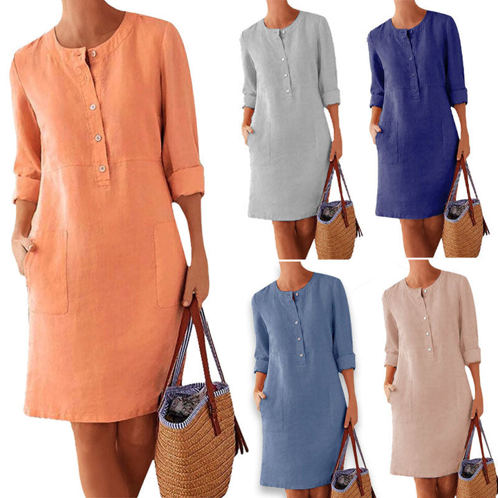 Vestido de verano aireado con color fresco – Nika