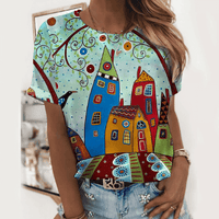 Let dame T-shirt med print til hverdag og ferie - SommerSjov