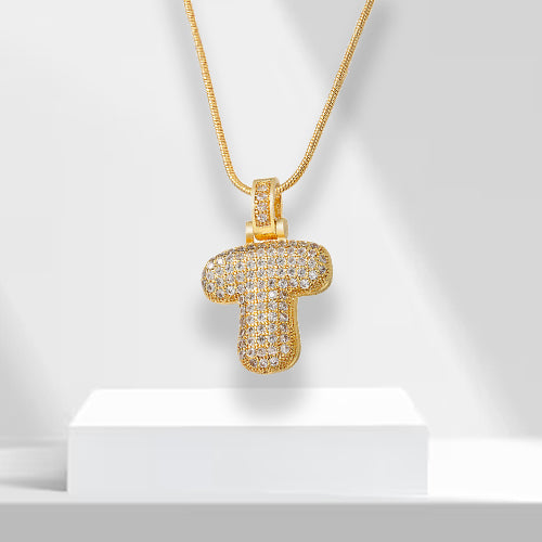 Bubble Letter Chain with Pendant - LuxeLette