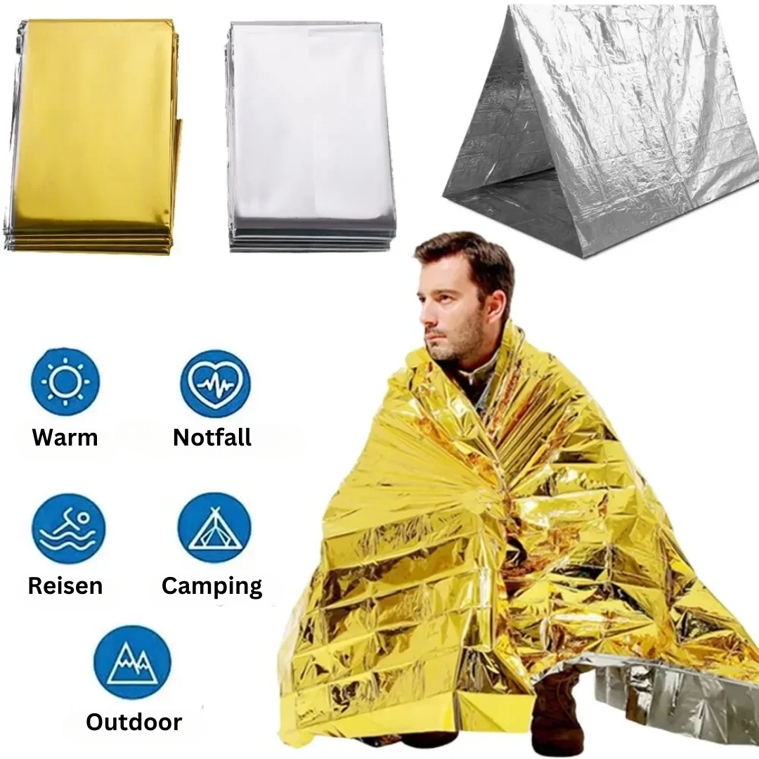 Multifunctional Emergency Blanket and Insulation Blanket - ThermaShield Poncho