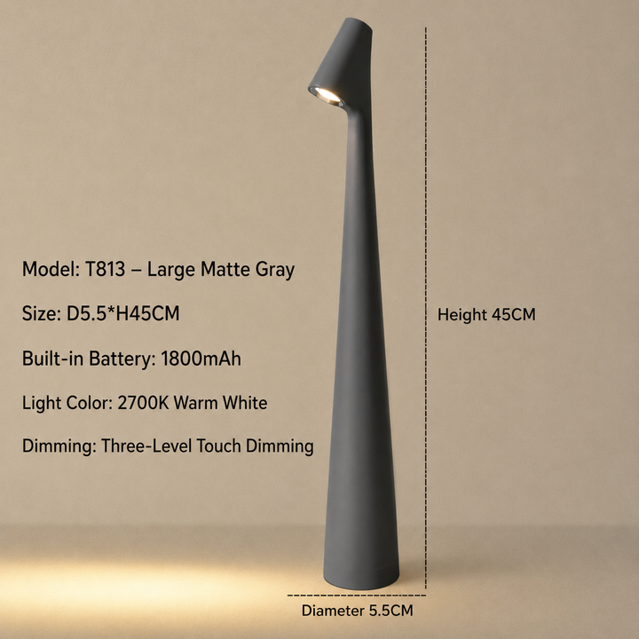 Cordless Designer LED Table Lamp with 3-Level Touch Dimming 21
