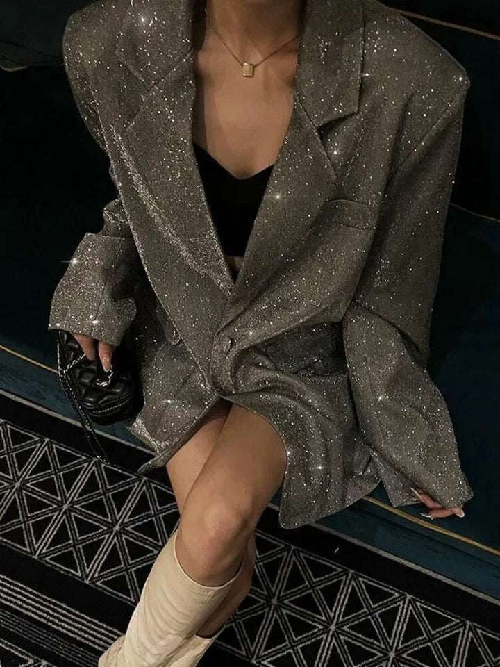 Glitrende paljettblazer - Celeste