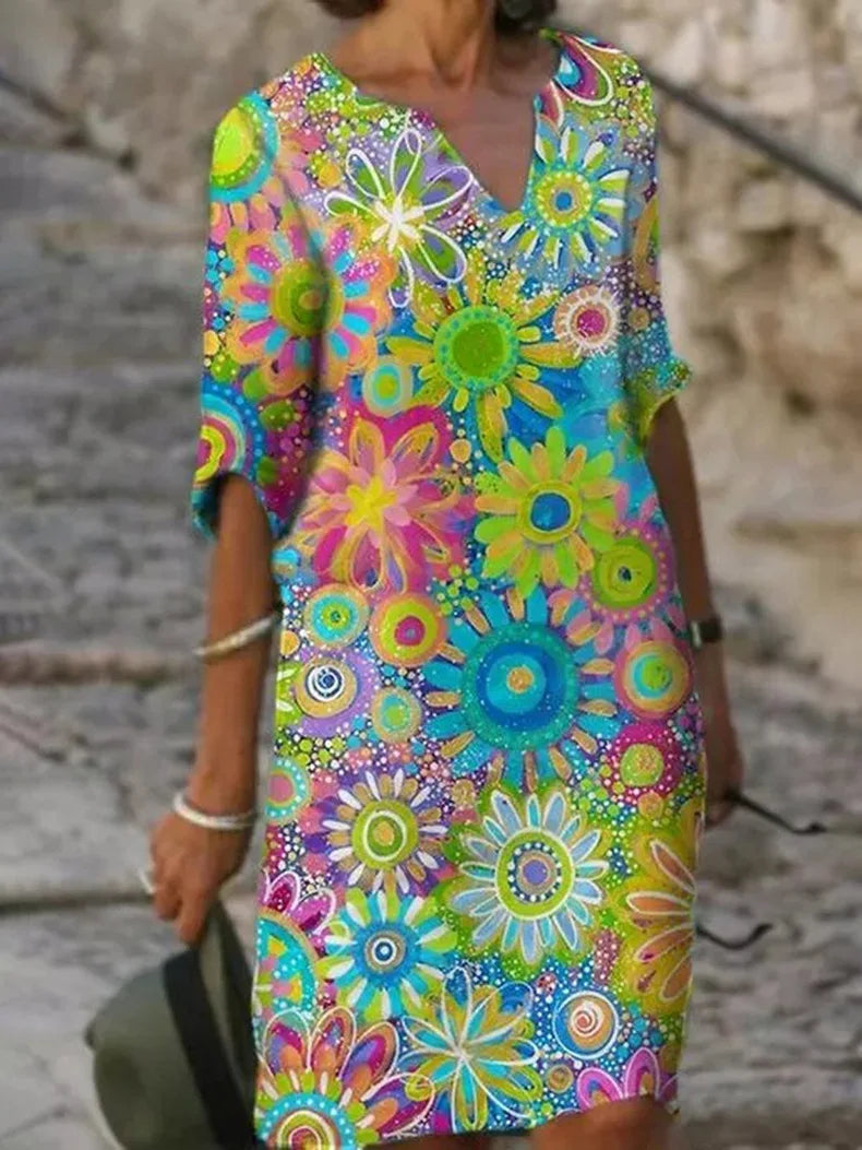 Summer top with floral pattern - Marisol