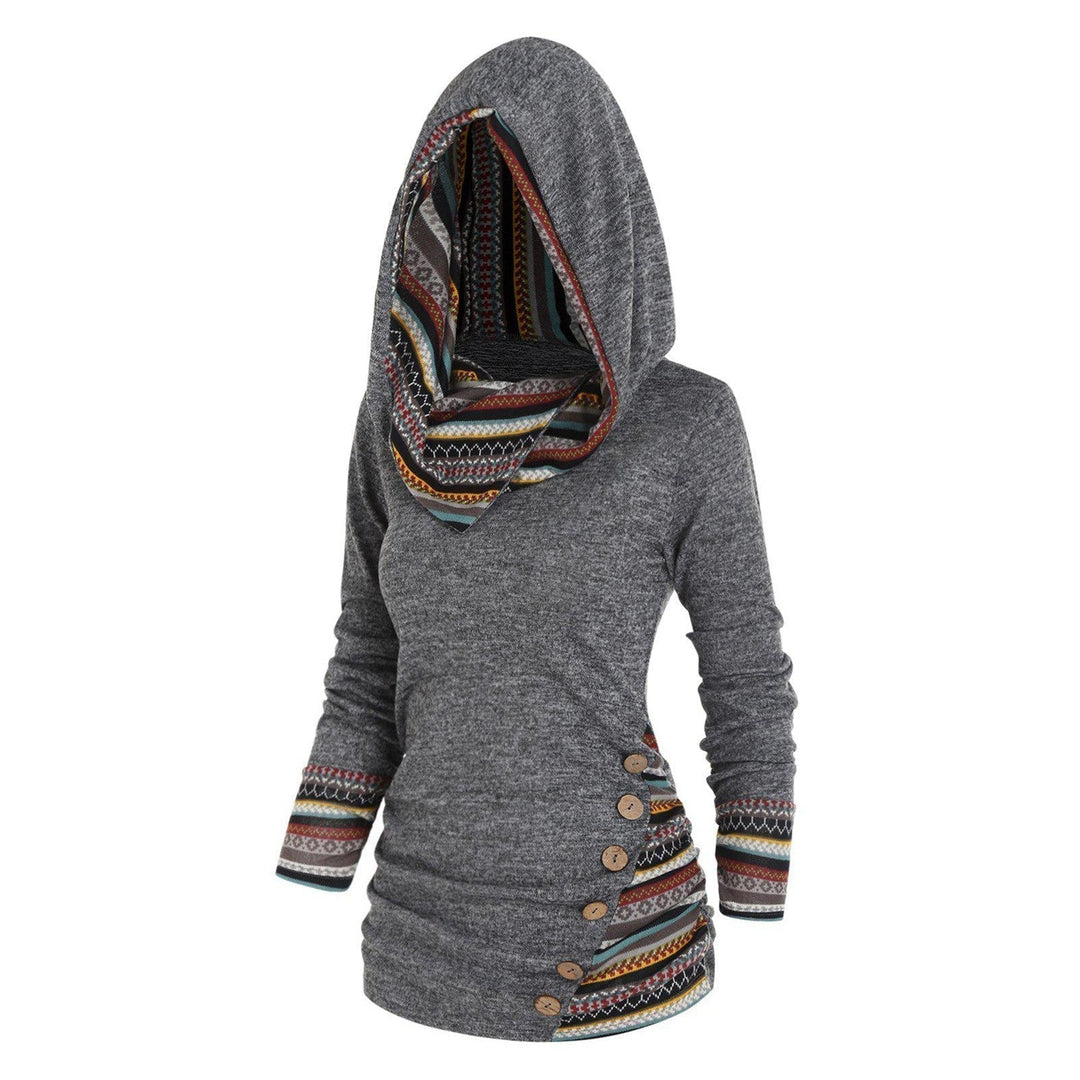 Autumn Women's Hoodie with Tribal Pattern – Tavira