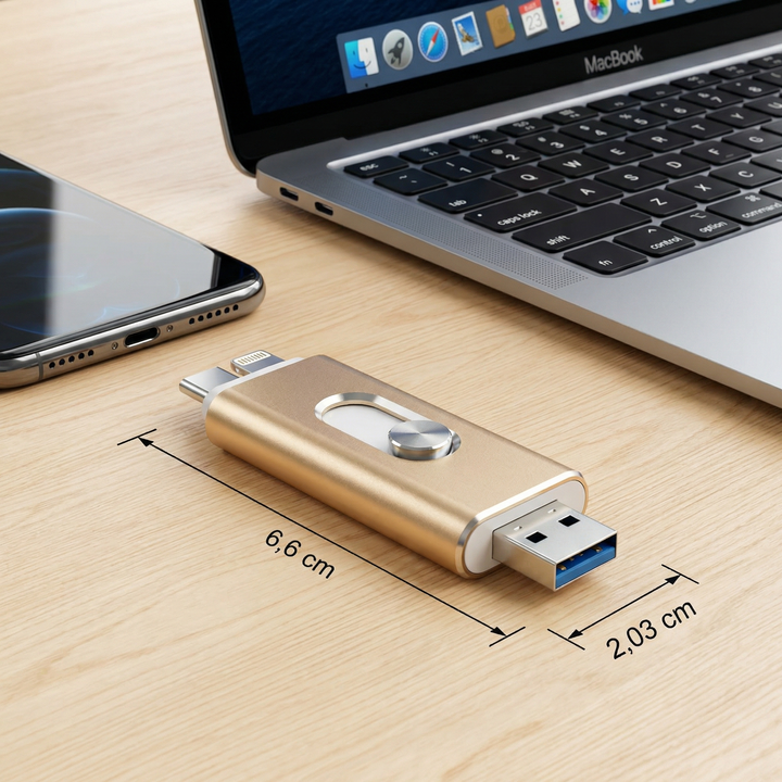 3-in-1 USB Flash Drive | USB 3.0 High-Speed with Type-C & OTG Adapter 8