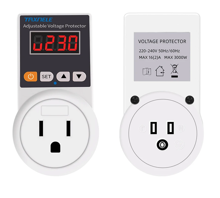 Automatischer Spannungsprotektor-Stecker mit einstellbaren Einstellungen – VoltGuard