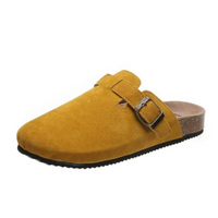 Suede Slippers with Adjustable Strap - Summit