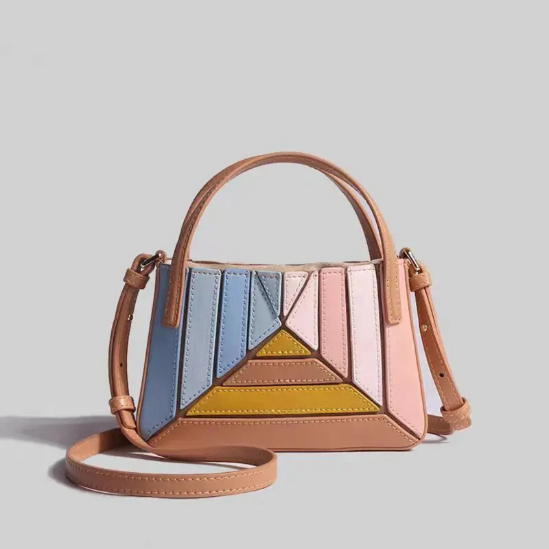 Modern Handbag with Geometric Design - GeoChic