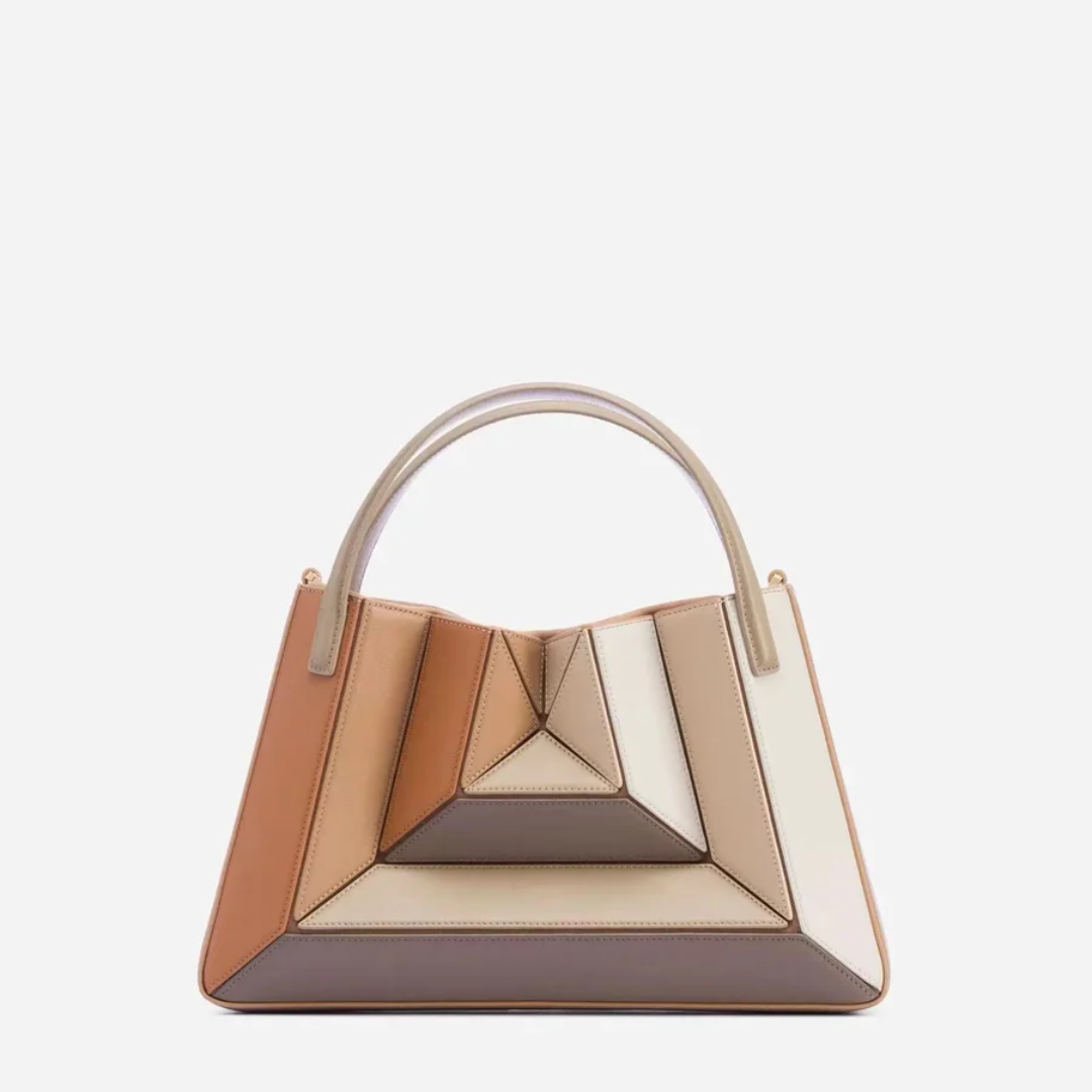 Modern Handbag with Geometric Design - GeoChic